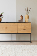 Sideboard \'Line\' - Eiche/Schwarz