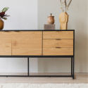 Sideboard \'Line\' - Eiche/Schwarz