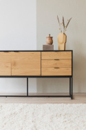 Sideboard \'Line\' - Eiche/Schwarz