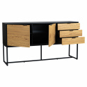 Sideboard \'Line\' - Eiche/Schwarz