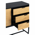 Sideboard \'Line\' - Eiche/Schwarz