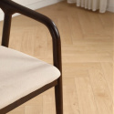 Sessel \'Aspa\' - Dunkelbraun/Beige