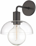 Wandleuchte \'Glass Shade\' - Schwarz