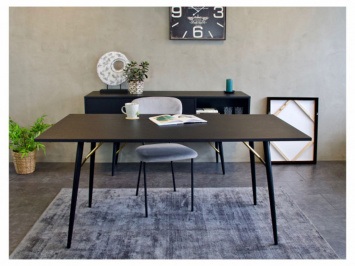 Esstisch 'Lux' - Schwarz / Kupfer