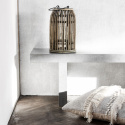 Kerzenlaterne - Rattan / Glas / Metall S