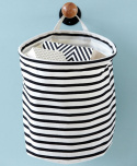 Aufbewahrungskorb \'Stripes\' - Schwarz und Weiß