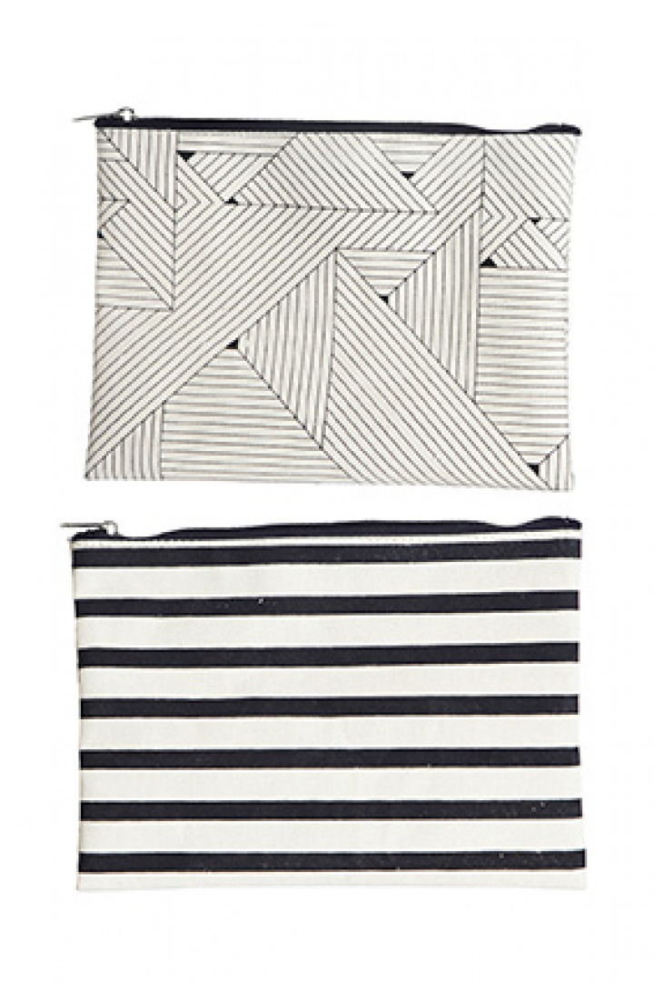 Kulturbeutel (2 Stück) - Schwarz / Weiß - Hausarzt