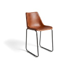Loungesessel Vintage - Leder/Eisen