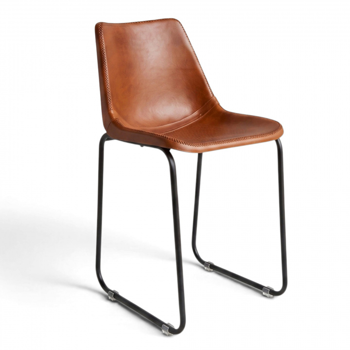 Loungesessel Vintage - Leder/Eisen