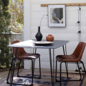 Loungesessel Vintage - Leder/Eisen