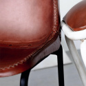 Loungesessel Vintage - Leder/Eisen