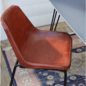 Loungesessel Vintage - Leder/Eisen