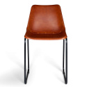 Loungesessel Vintage - Leder/Eisen