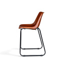 Loungesessel Vintage - Leder/Eisen
