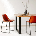 Loungesessel Vintage - Leder/Eisen