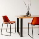 Loungesessel Vintage - Leder/Eisen