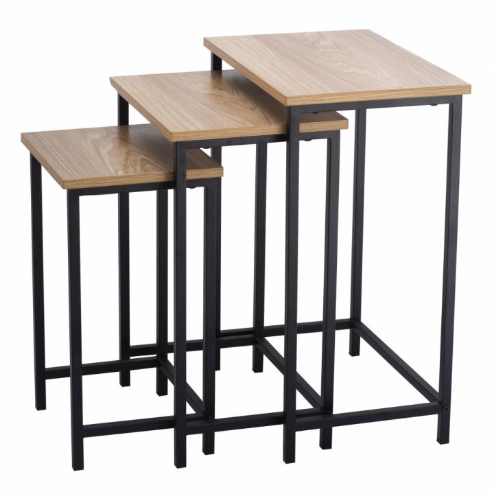 Tischset von drei - schwarz / Holz in der Gruppe MBEL / Tische / Couchtisch bei Reforma (MG1505)