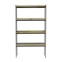 Beistelltisch / Bücherregal - Schwarz / Messing
