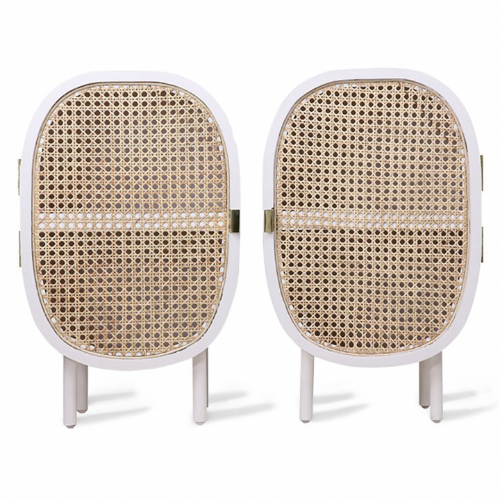 Nachttisch \'Webbing\' 2-tlg. - Weiß in der Gruppe Möbel / Tische / Nachttisch bei Reforma (MKA1929)