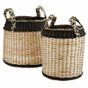 Körbe mit Griffen 2er Pack - Rattan