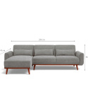 Schlafsofa \'Texas\' - Hellgrau