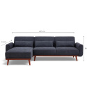 Schlafsofa \'Texas\' - Dunkelgrau