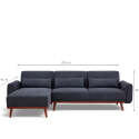 Schlafsofa \'Texas\' - Dunkelgrau