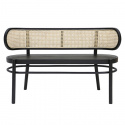 Sitzbank \'Retro\' - Rattan / Schwarz