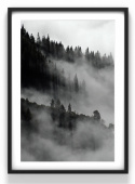 Poster - Landschaft im Nebel 50 x 70 cm