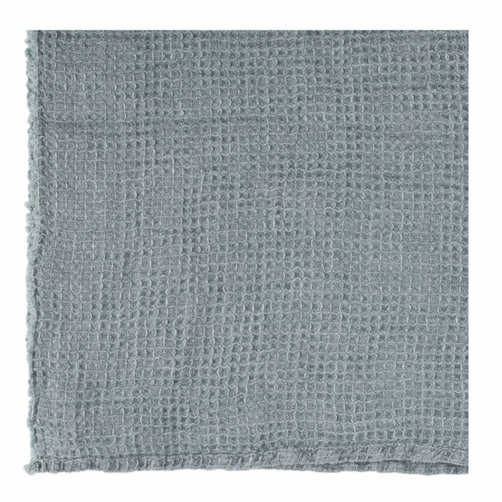 Plaid 'Waffel' - Leinen / Blau Türkis