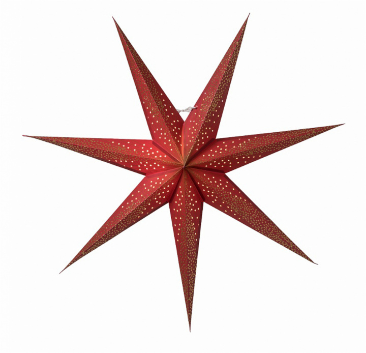 Papierstern 'Shine' - Rot / Gold