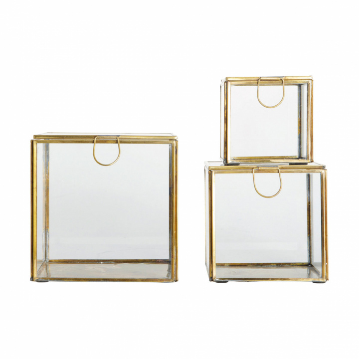 Aufbewahrungsboxen - Glas / Messing