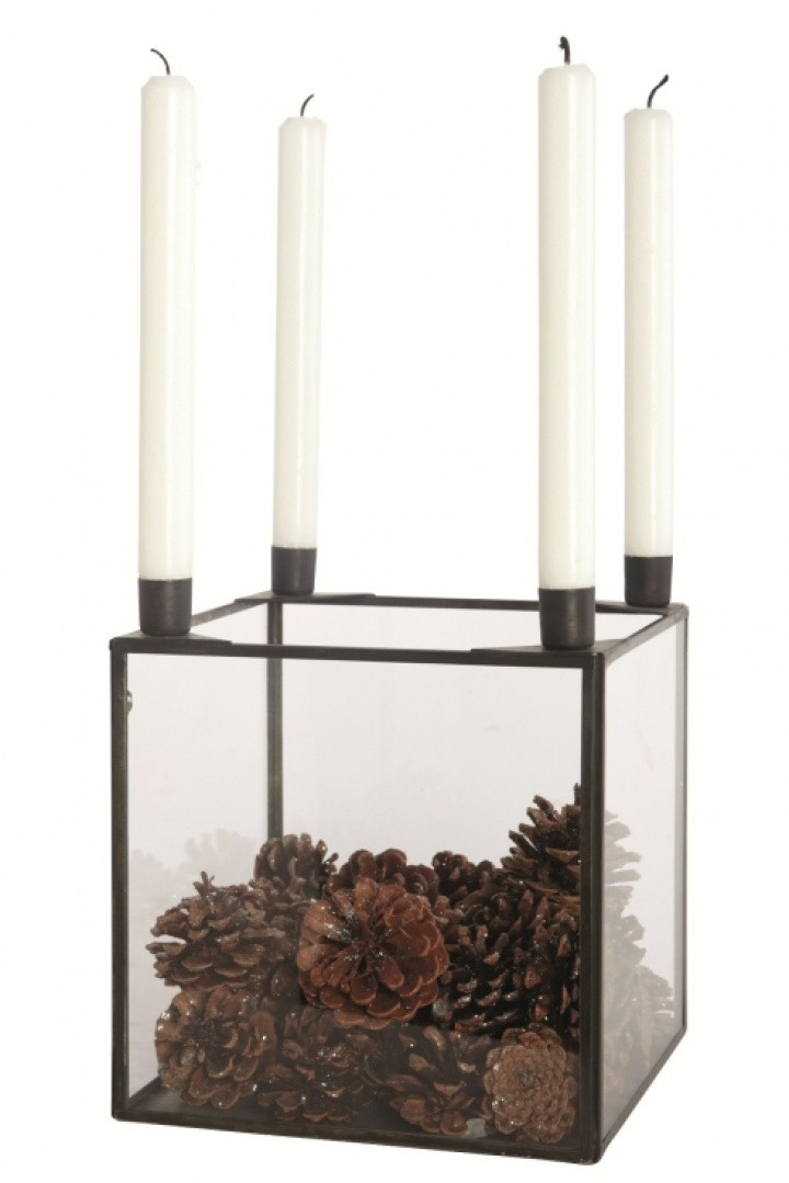 Kerzenhalter aus Eisen und Glas - Großer Hausarzt