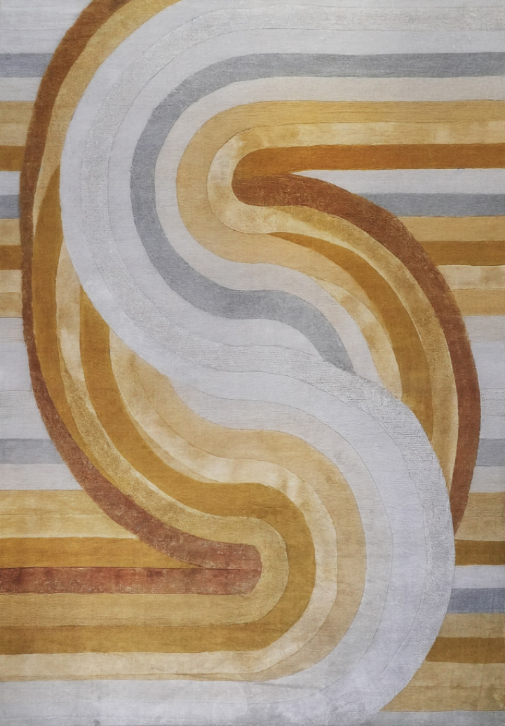 Teppich \'Savena\' - Gelb/Grau in der Gruppe Einrichtung / Teppiche bei Reforma (RG01-22)