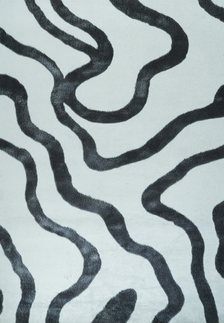 Teppich \'Heloria\' - Schwarz/Weiß in der Gruppe Einrichtung / Teppiche bei Reforma (RG01-47)