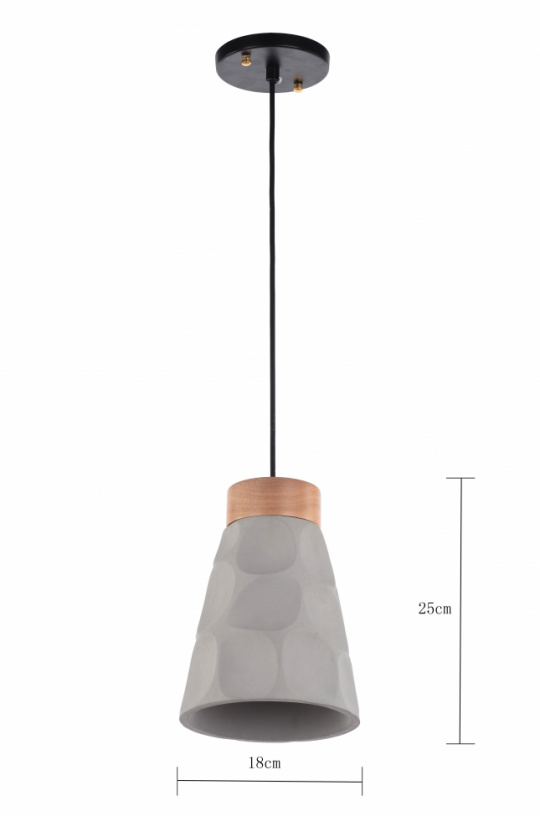 Deckenleuchte \'Mark\' - Holz / Zement
