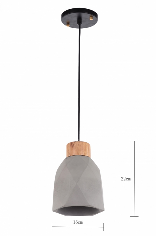 Deckenleuchte \'Mika\' - Holz / Zement