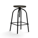 Hocker \'Frans\' - Hellbraun/Schwarz