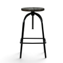 Hocker \'Frans\' - Hellbraun/Schwarz