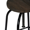 Hocker \'Frans\' - Hellbraun/Schwarz