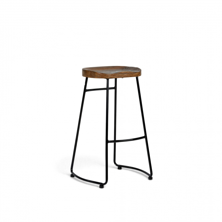 Hocker 'Em' - Natur/Schwarz