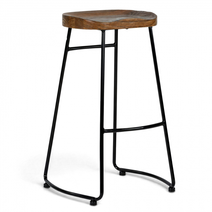 Hocker 'Em' - Natur/Schwarz