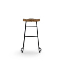 Hocker \'Em\' - Natur/Schwarz