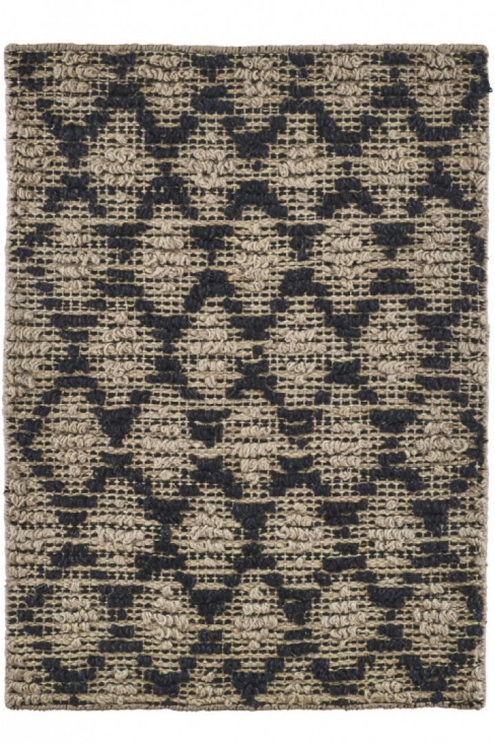 Teppich Harlekin schwarz / natur - 50 x 70 cm - Hausarzt