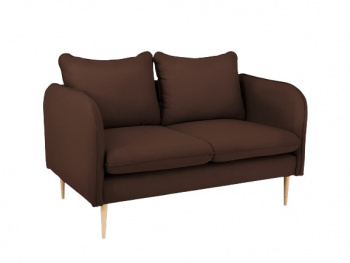 Sofa \'Posh\'- Braun / Holz 2-Sitzer