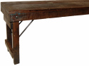 Niedrige Holzbank - Vintage
