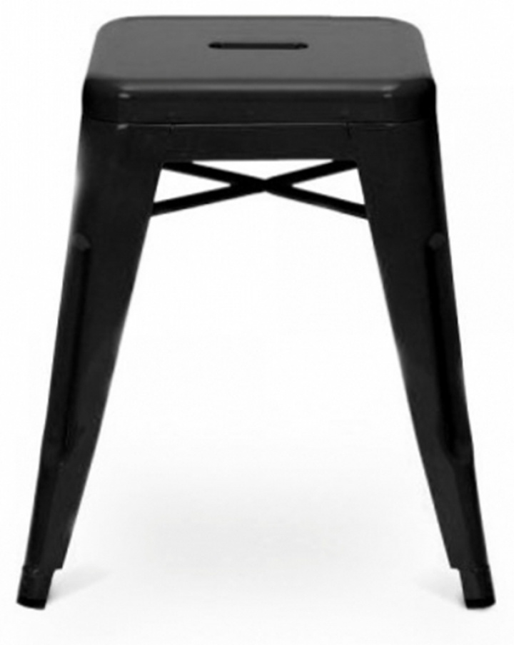 Hocker 'Marseille' - Schwarz 45 cm