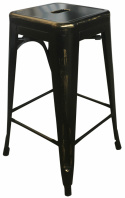 Hocker \'Montmartre\' 65cm - Vintage Schwarz