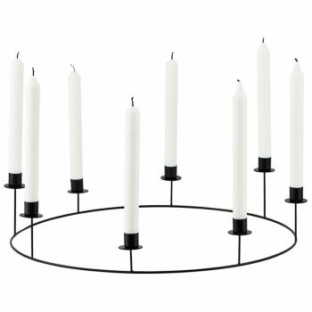 Kerzenstnder Ring - Schwarz