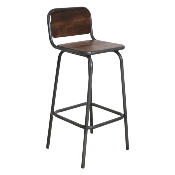 Barhocker \'Factory\' mit Rückenlehne in der Gruppe Möbel / Stühle und Polstermöbel / Barhocker & Barstühle bei Reforma (STFW00301)